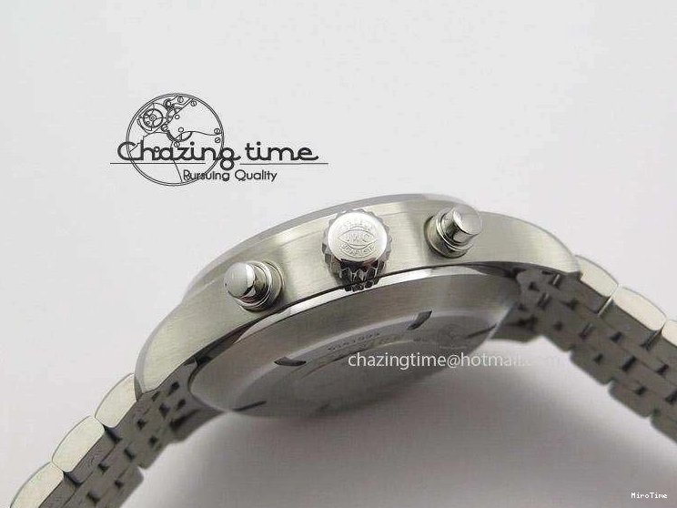 MIROTIME 0315 Pilot Chrono SS IW387809 ZF 1:1 Best Edition Silver Dial On SS Bracelet A Trendsetting 7327